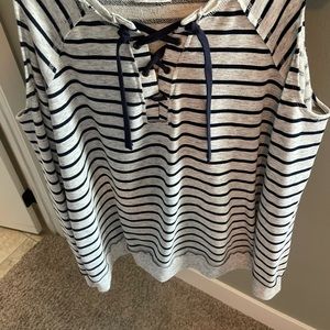 Woman’s XL long sleeve open shoulder sweater